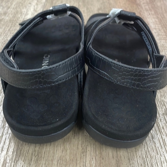 Vionic Orthaheel Amber Snake Women's Black Adjustable Strap Sandal sz 7M #3003 - Picture 3 of 7